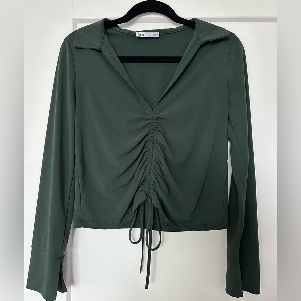 Zara Green Blouse